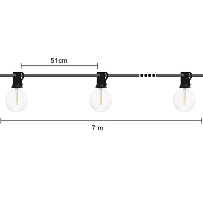 LUMIRO 12-Bulb Solar Patio String Lights | Multiple Modes_8