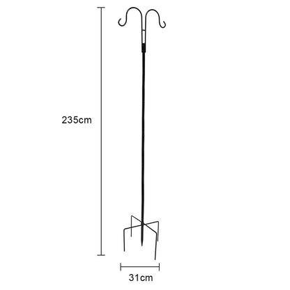 LUMIRO 2 Pack Double Shepherds Metal Hooks Garden Pole for Outdoor_6