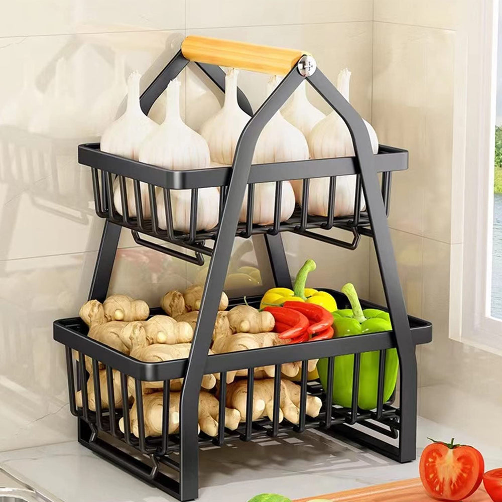 STORFEX Detachable 2 Tier Countertop Fruit Basket_5