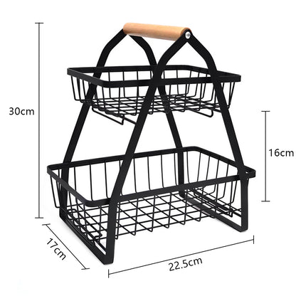 STORFEX Detachable 2 Tier Countertop Fruit Basket_7