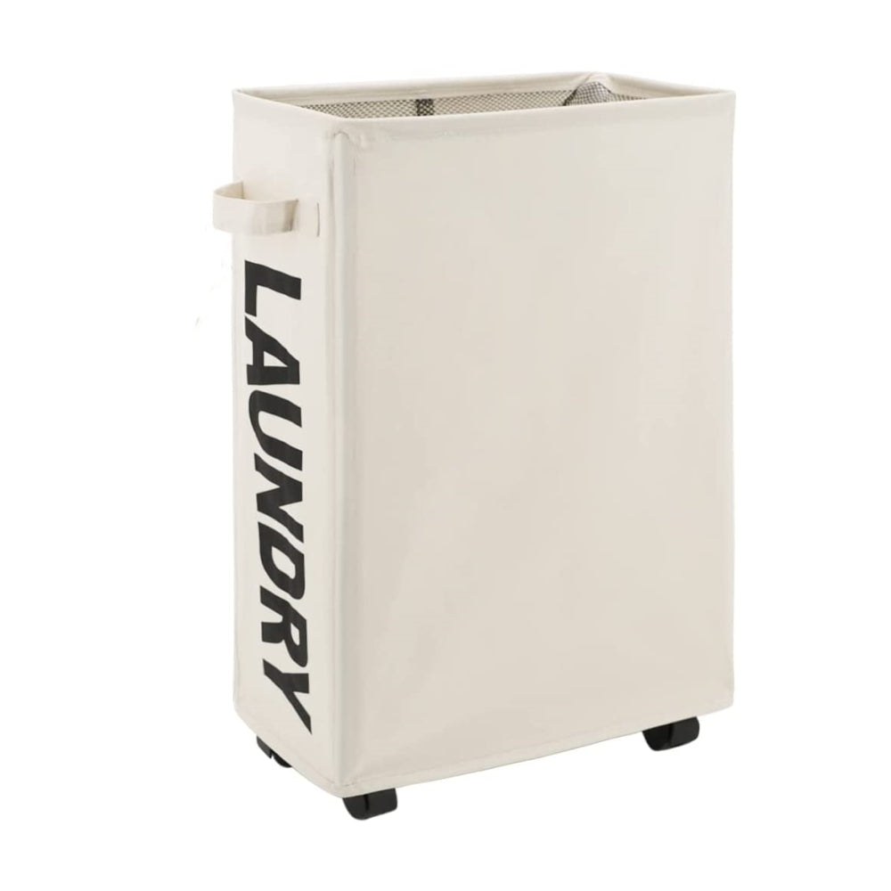 STORFEX Foldable Laundry Basket with Wheels_0