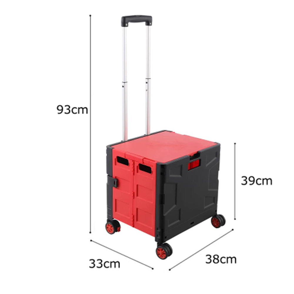 STORFEX Foldable Shopping Utility Cart with 360° Rotate Wheel_1