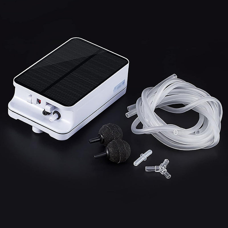 Solar Powered Pool Fish Tank Aquarium Oxygenator Air Pump Aerator Kit_10