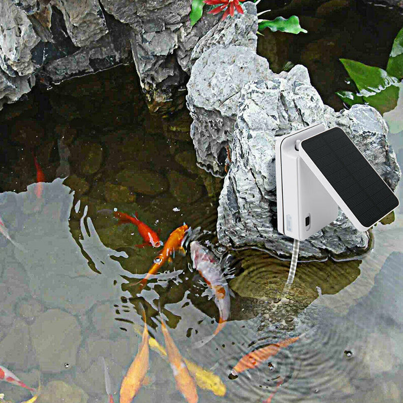 Solar Powered Pool Fish Tank Aquarium Oxygenator Air Pump Aerator Kit_11