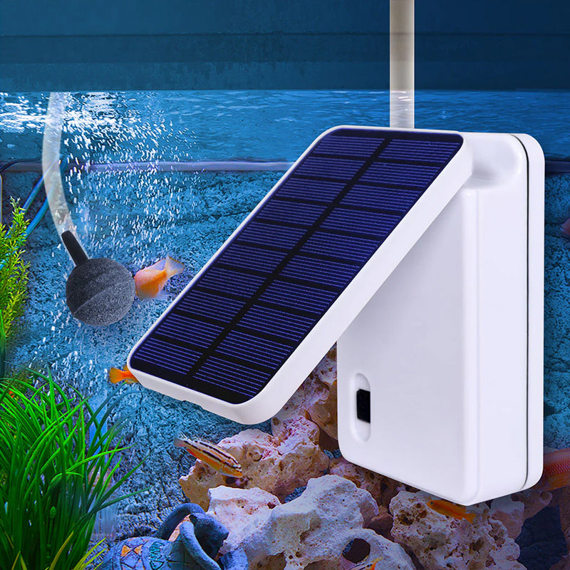 Solar Powered Pool Fish Tank Aquarium Oxygenator Air Pump Aerator Kit_14