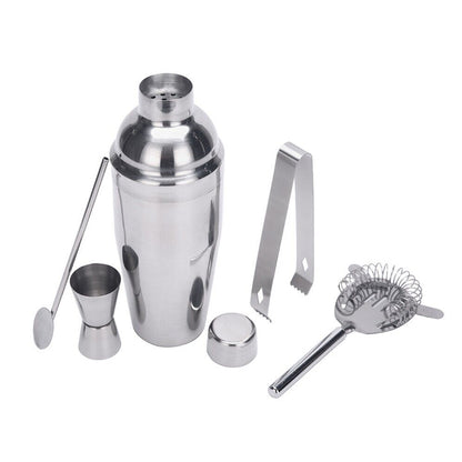 5 Pcs Stainless Steel Cocktail Maker Set  Premium Bartending Tool Kit_2