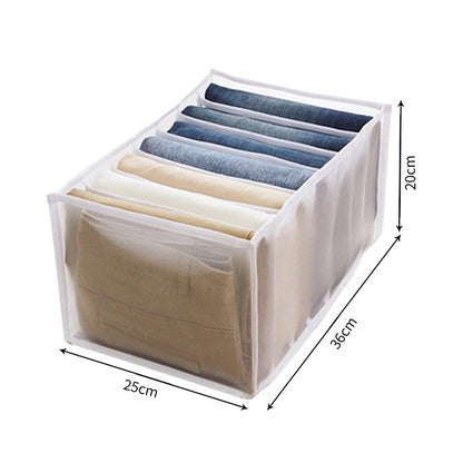 2/3 Pcs 7 Grids Wardrobe Organizer Folded Clothes Washable Mesh Storage_3