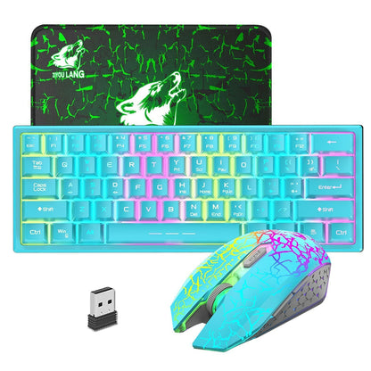 Rainbow Backlit Wireless Gaming Keyboard Mouse and Mat Combo Set_13