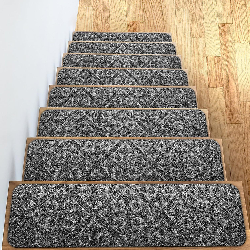 COMFEYA 8 Pack Carpet Stair Treads Non-Slip Stair Carpet Rugs | Protect Wooden Stairs | Easy Installation_10