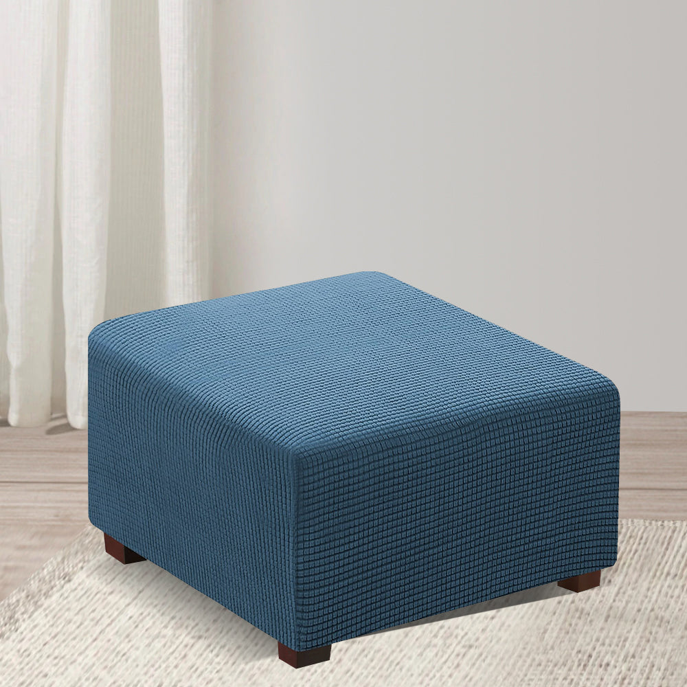 COMFEYA Square Ottoman Cover Premium Furniture Protector with Elastic Bottom_15