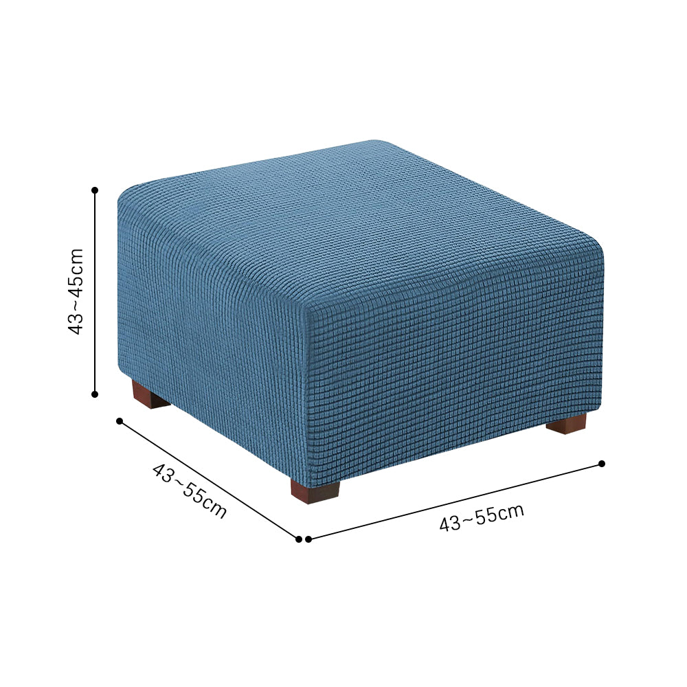 COMFEYA Square Ottoman Cover Premium Furniture Protector with Elastic Bottom_16