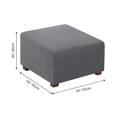 COMFEYA Square Ottoman Cover Premium Furniture Protector with Elastic Bottom_6