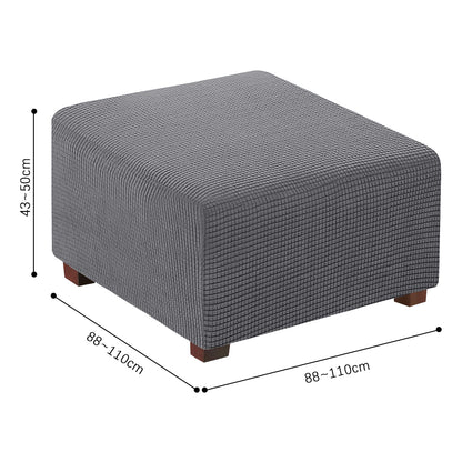 COMFEYA Square Ottoman Cover Premium Furniture Protector with Elastic Bottom_9