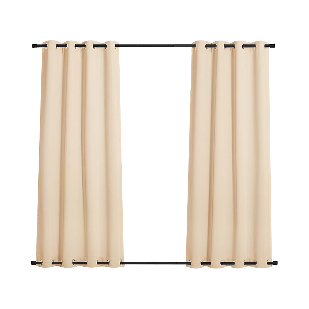 COMFEYA 2-Panel Weighted Blackout Curtains - Outdoor Patio Privacy and Wind Protection_0