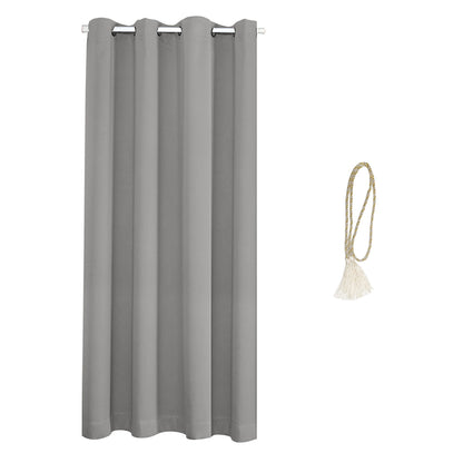 COMFEYA Grommet Top Doorway Curtain - Room Darkening Thermal Insulated Curtain - 198x132cm - Gray_2