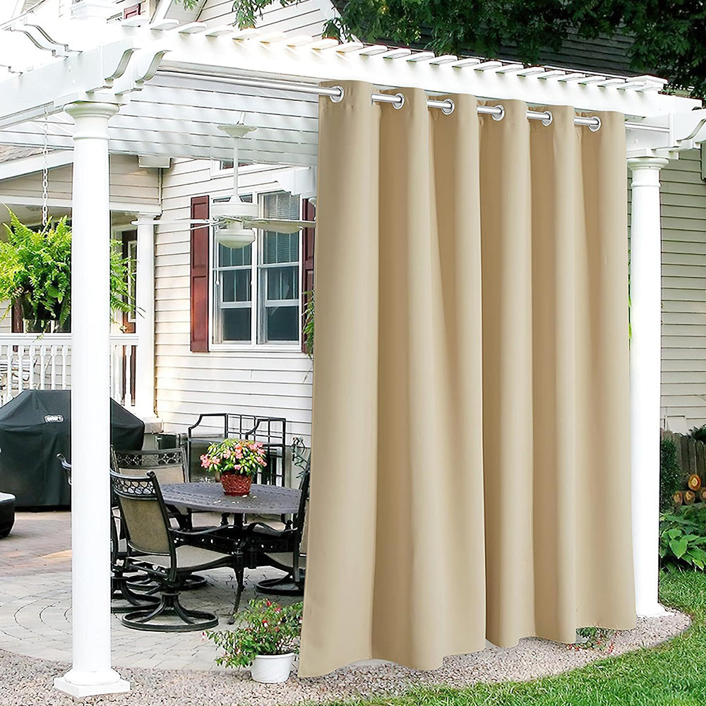 COMFEYA Patio Curtains Outdoor - Waterproof Heat UV Shade Privacy Blackout Curtains_0