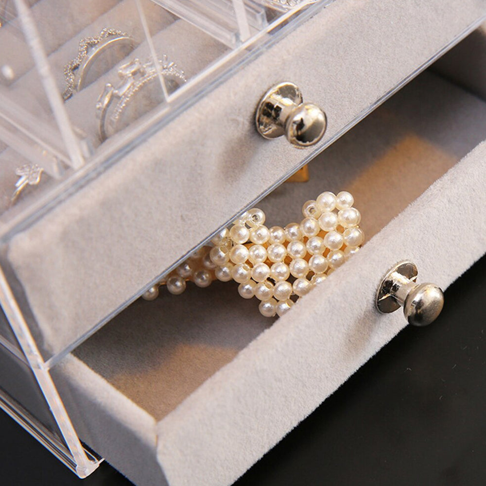 Acrylic Jewelry Storage Box Portable Dustproof Full Clear Display_5