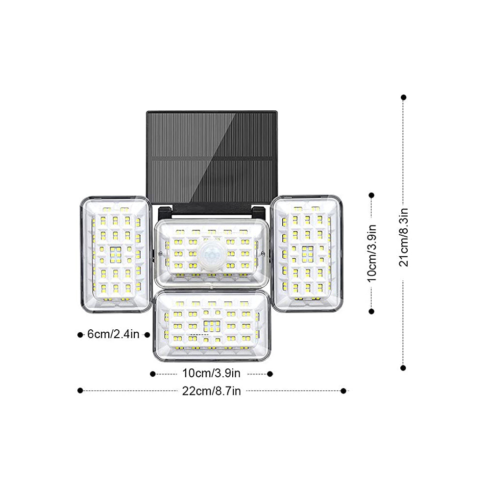 4 Head Solar Powered Motion Sensor Outdoor Flood Lamp_11