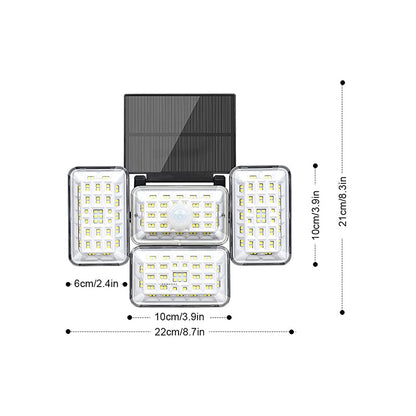 4 Head Solar Powered Motion Sensor Outdoor Flood Lamp_11