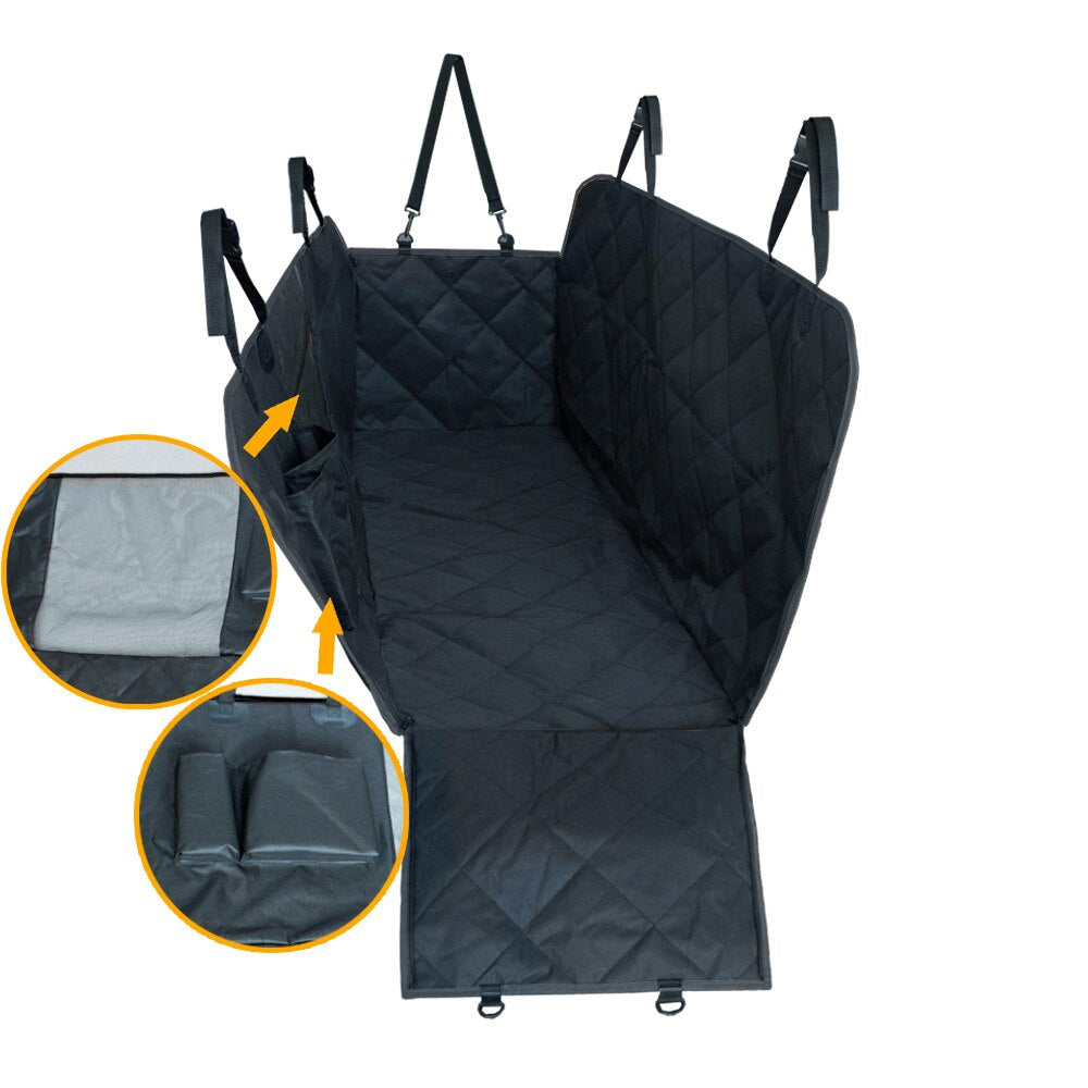 Waterproof Car Seat Protector and Pet Back Seat Hammock_4