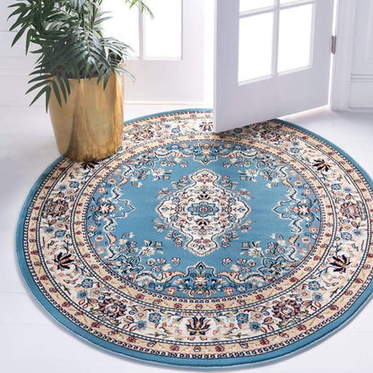 Easy to Clean Floor Carpet Rug with Non-Slip Backing in Circle/Square_8