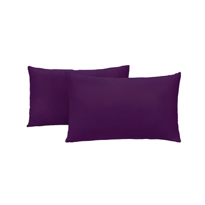 King/Queen Size Set of 2 Envelope Enclosure Solid Color Microfiber Pillowcases_6