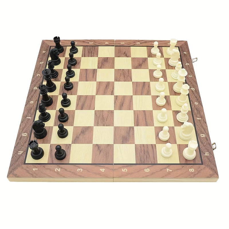 Folding Wooden Chess Gaming Set_0