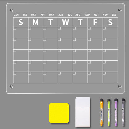 Magnetic White Board Monthly Weekly Planner Dry Erase Refrigerator Message Board_4