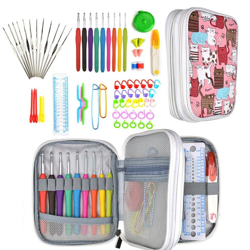 72Pcs DIY Crafting Yarn Knitting Needles Sewing Kit_17