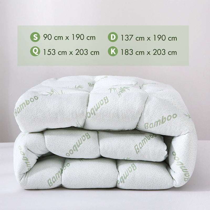 Thick and Breathable Natural Bamboo Mattress Topper Soft Quilted Bed Protector_7