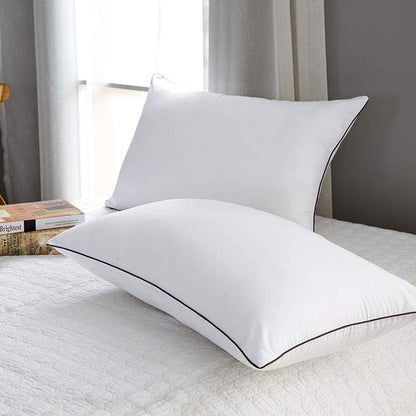 Pack of 2 Hotel Quality Comfortable and Washable High Support Medium Firm Pillows_1