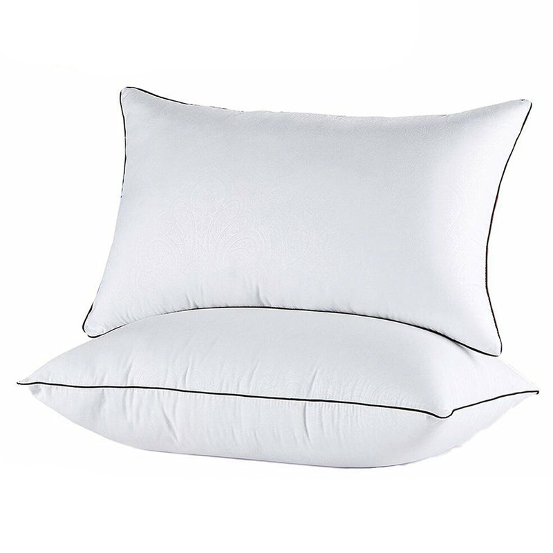 Pack of 2 Hotel Quality Comfortable and Washable High Support Medium Firm Pillows_0