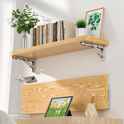 150kg Load Heavy-Duty Stainless-Steel Folding Table Bracket Shelf Bench_8