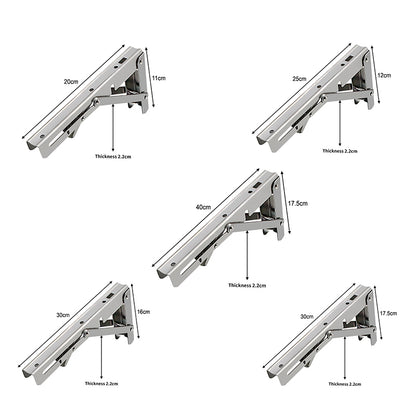 150kg Load Heavy-Duty Stainless-Steel Folding Table Bracket Shelf Bench_11