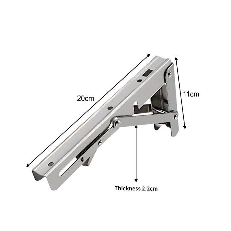 150kg Load Heavy-Duty Stainless-Steel Folding Table Bracket Shelf Bench_12