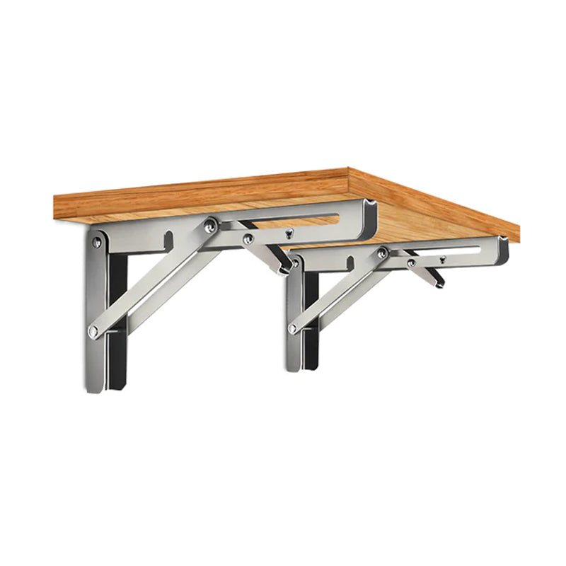 150kg Load Heavy-Duty Stainless-Steel Folding Table Bracket Shelf Bench_3