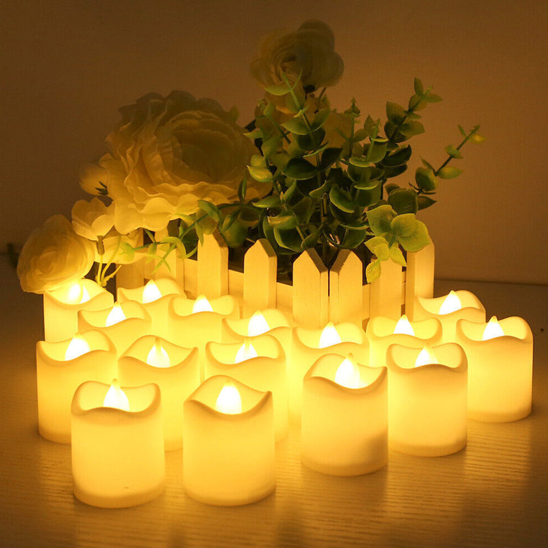 Pack of 12 Flameless Flickering LED Tealight Candles - Battery Operated_20