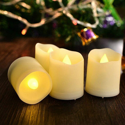 Pack of 12 Flameless Flickering LED Tealight Candles - Battery Operated_17