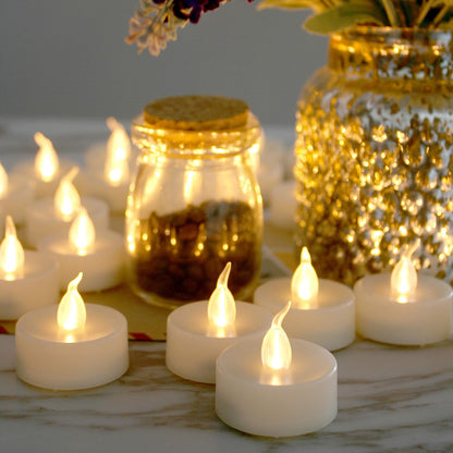 Pack of 12 Flameless Flickering LED Tealight Candles - Battery Operated_14