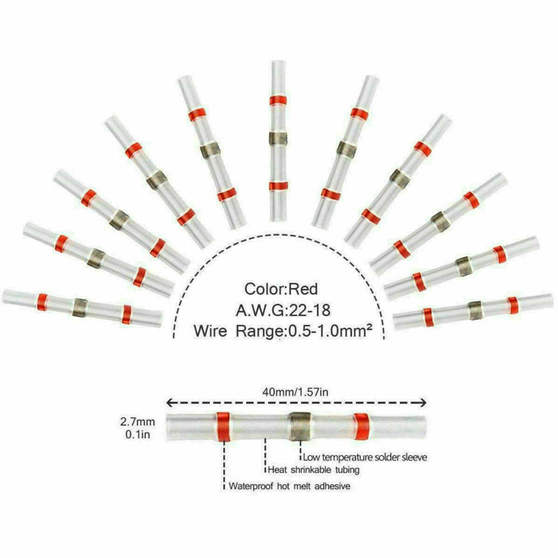 Waterproof Terminals Solder Seal Sleeve Heat Shrink Butt Wire Connectors_4
