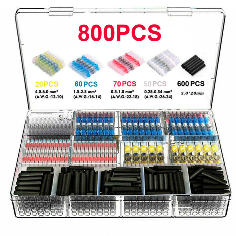 Waterproof Terminals Solder Seal Sleeve Heat Shrink Butt Wire Connectors_14