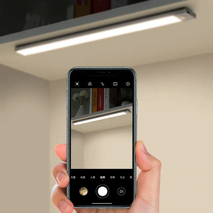 LED Motion Sensor Under Closet Cabinet Light Rechargeable Magnetic Dimmable Lamp_8