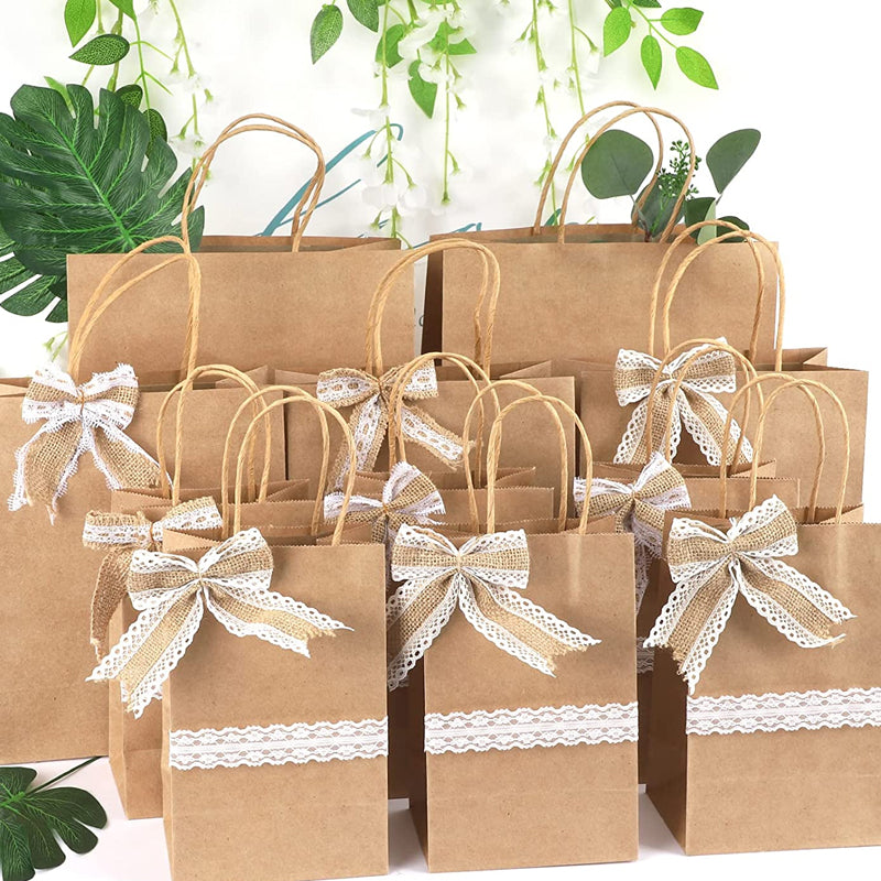 Brown Kraft Paper Bags with Handle for Gifts and Souvenirs Recycled Carrying Bags_14