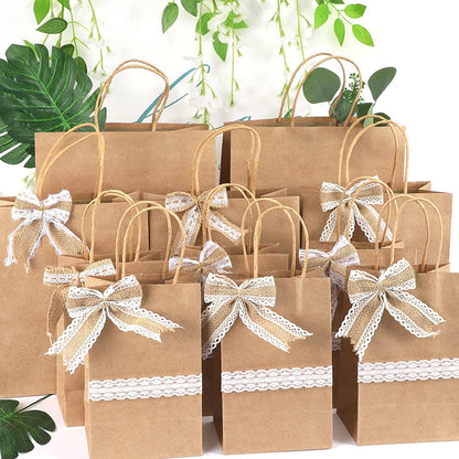 Brown Kraft Paper Bags with Handle for Gifts and Souvenirs Recycled Carrying Bags_14