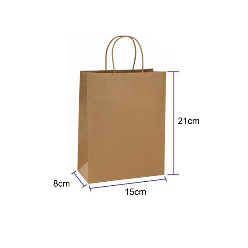 Brown Kraft Paper Bags with Handle for Gifts and Souvenirs Recycled Carrying Bags_18