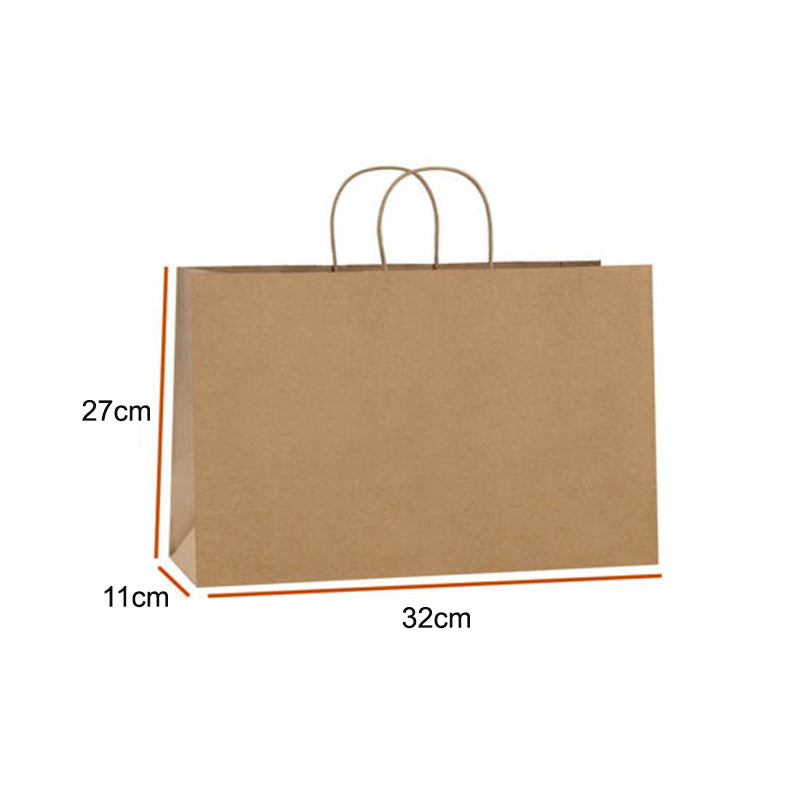 Brown Kraft Paper Bags with Handle for Gifts and Souvenirs Recycled Carrying Bags_19