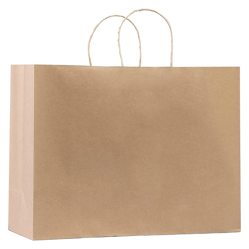 Brown Kraft Paper Bags with Handle for Gifts and Souvenirs Recycled Carrying Bags_21