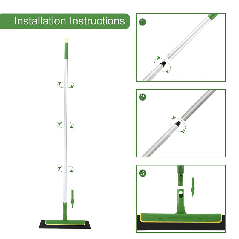 Long Handle Floor Squeegee Broom Foam Squeegee for Shower Bathroom_9