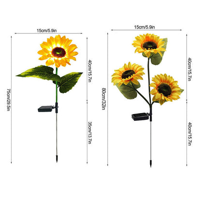 Waterproof LED Solar Sunflower Stake Lights for Garden Déco_13