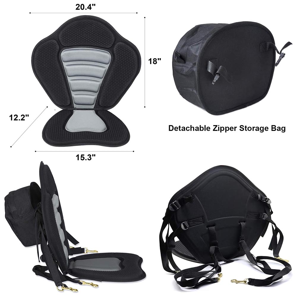 Kayak Back Support Seat Padded with Detachable Storage Bag_16